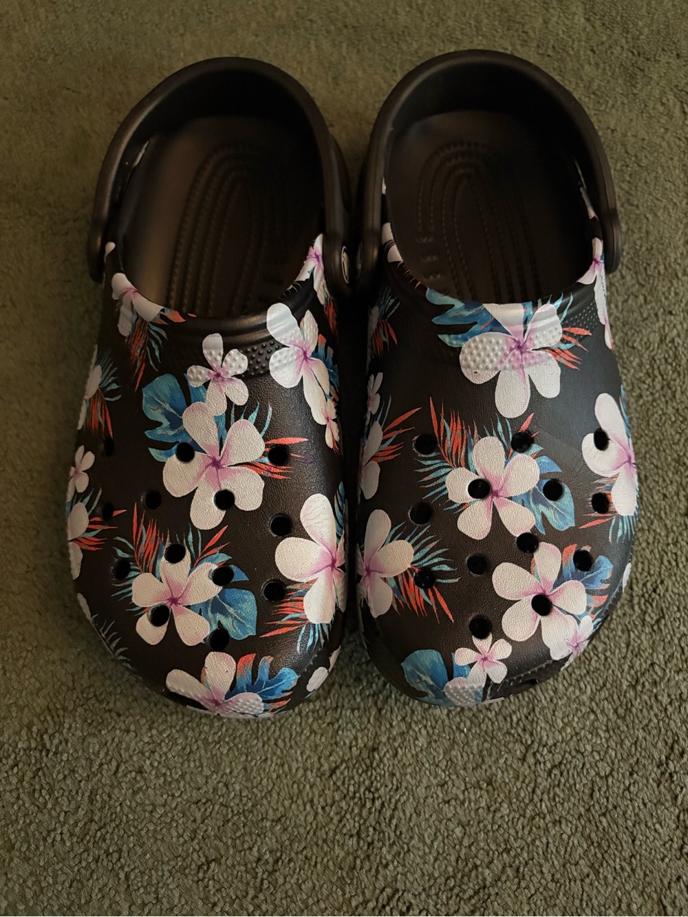 Floral Black Slip-On Clog for Women - Picture 2 of 4